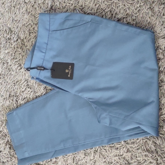 Massimo Dutti Blue Chino Slacks Pants Ankle Women's 8 New Hand Pockets 28"   L - Picture 8 of 8